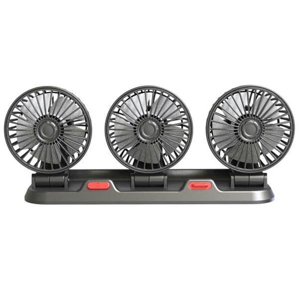 Leaper 3‑Head Adjustable Vehicle Electric Fan