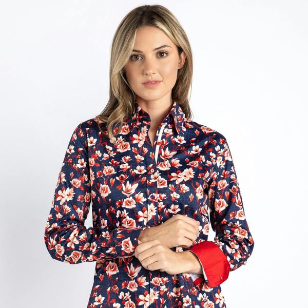 MAGNOLIA WOMENS  PRINT SHIRT - Premium Men's Patterned Shirt by Claudio Lugli | Bold Design, Tailored Fit, Best Printed Shirts