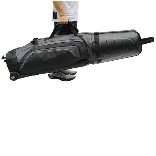 Gr8 Home Golf Travel Bag with Hard ABS Top and Wheels Black Grey
