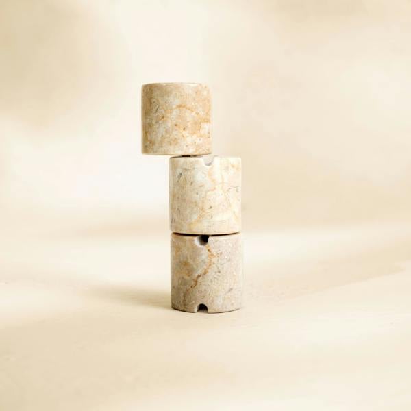 Zeolite marble cable pillar tower close up desk cable organiser