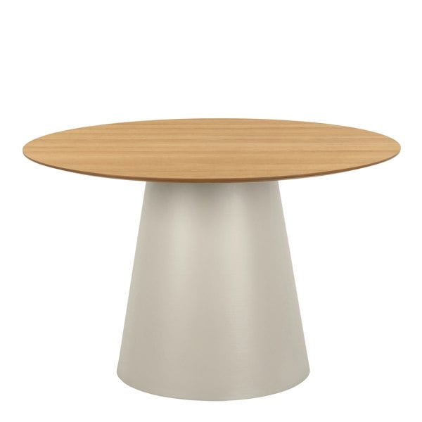 Furniture To Go Soli Round Dining Table in Oak/Grey 120x75cm