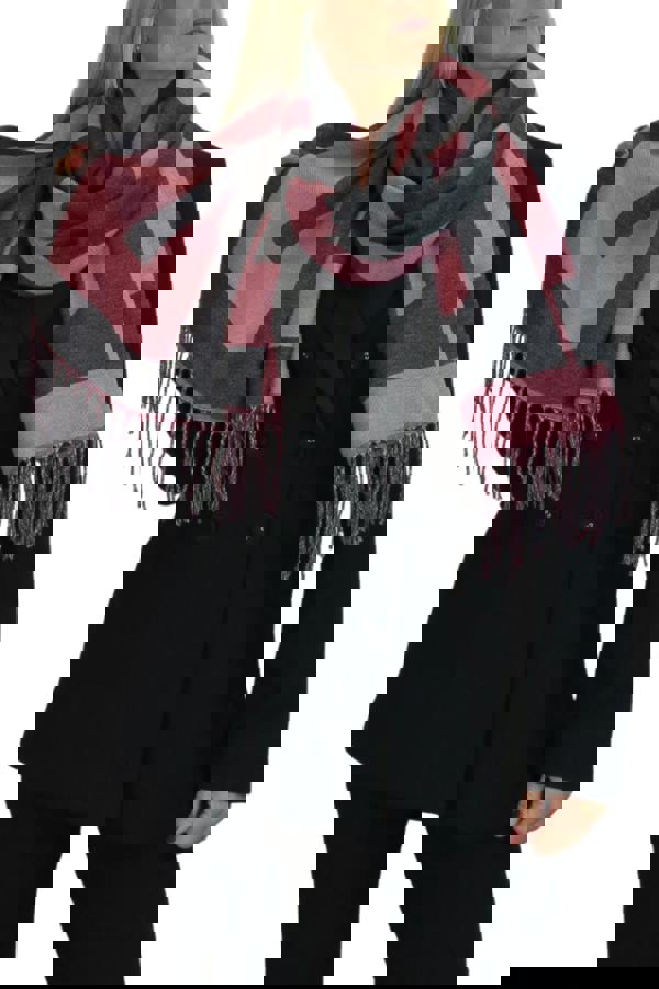 Paulo Due Oversized Wool Blend Pashmina Shawl Scarf