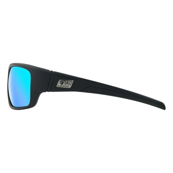 Dirty Dog STRAY - Satin Black with Polarized Ice Blue Mirror Lens