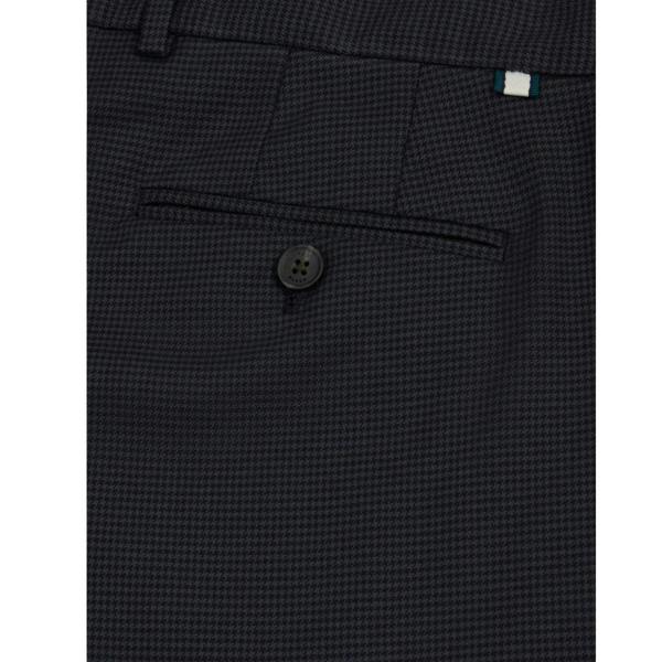 Ted Baker Brunit Slim Houndstooth Navy Trousers