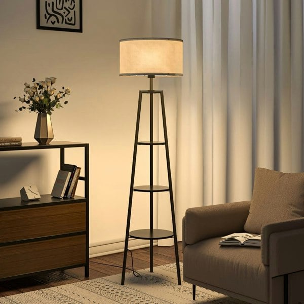 3 Circular Shelves Floor Standing Lamp With The Foot Switch Floor Lamps Living and Home