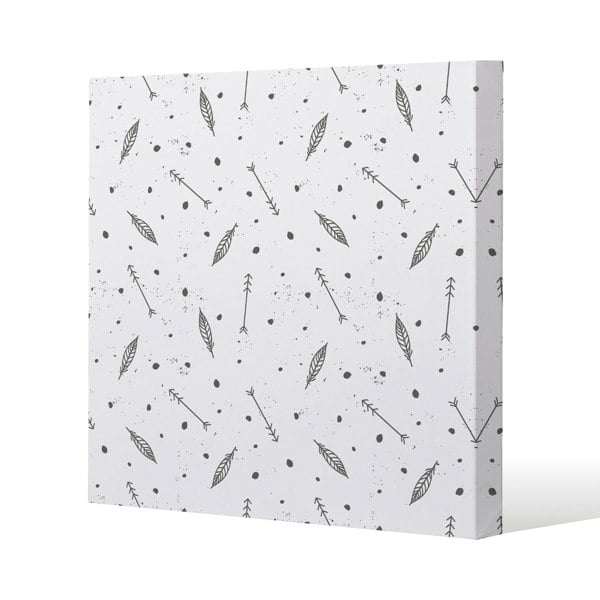 Benjamin Tate Design feathers and arrows in boho style (Canvas Print)