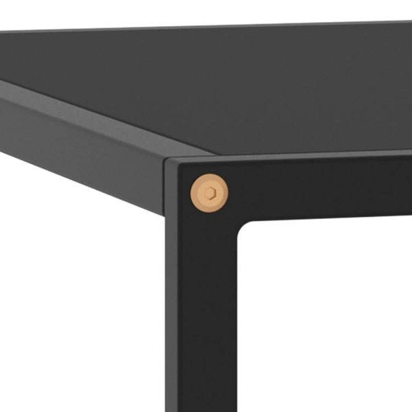 Berkfield Coffee Table Black with Black Glass 60x60x35 cm