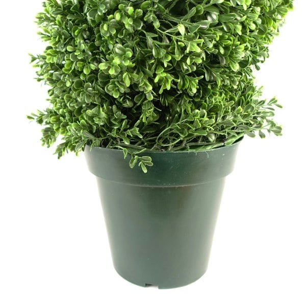 Leaf 125cm Pair of UV Resistant Plastic New Boxwood Spiral Trees - 920 leaves