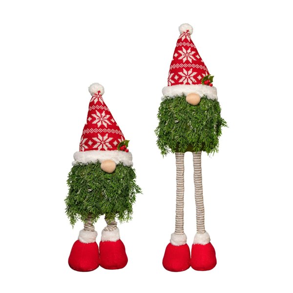 Samuel Alexander 76cm Red and White Christmas Tree Standing Gonk with Snowflake Hat and Extendable Legs