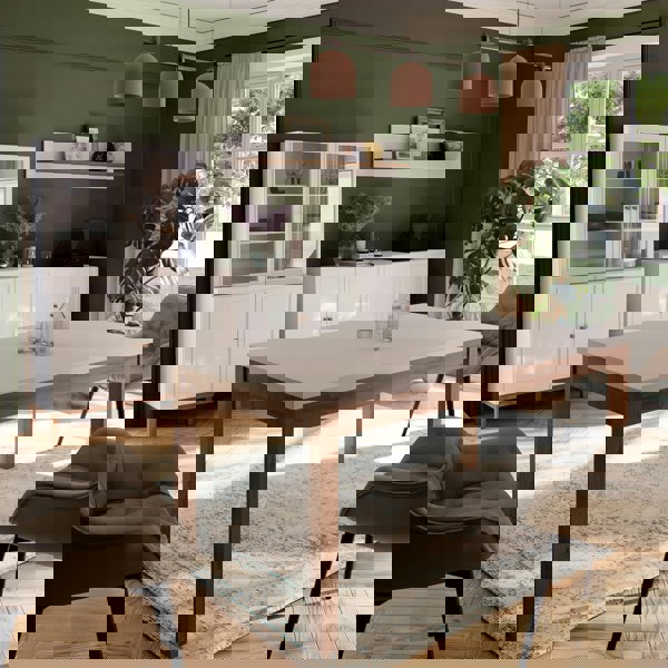 Furniture To Go Wensley 4 Door 1 Drawer Sideboard in Light Grey and Oak