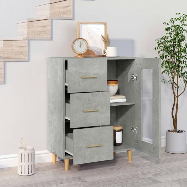 Berkfield Sideboard Concrete Grey 69,5x34x90 cm Engineered Wood