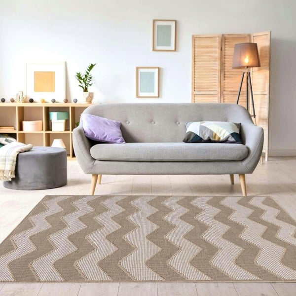 Beige Jute-Look Washable Rugs | Stylish & Easy-Clean