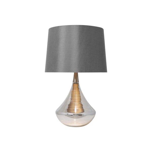 Pagazzi Lighting Willis Satin Nickel Glass Table Lamp