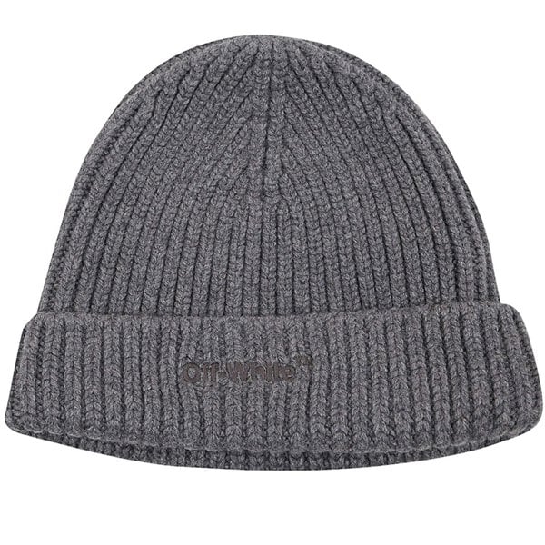 Off-White Helvet Medium Beanie - Grey