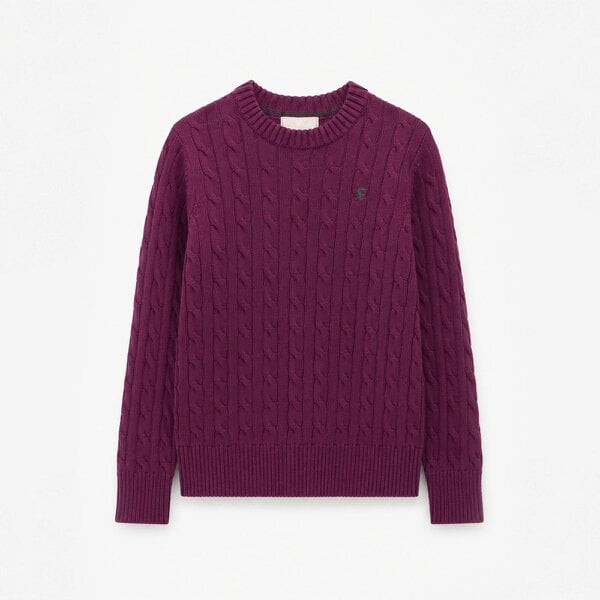 Joules CLASSIC CABLE Sweatshirt   in  Red