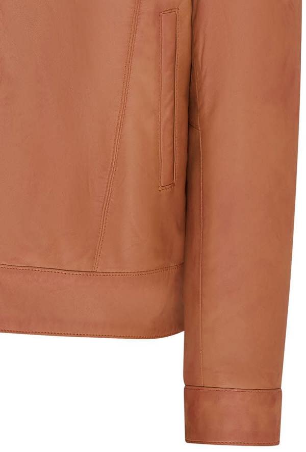 Infinity Leather Mens Retro Classic Leather Harrington Biker Jacket - Drammen