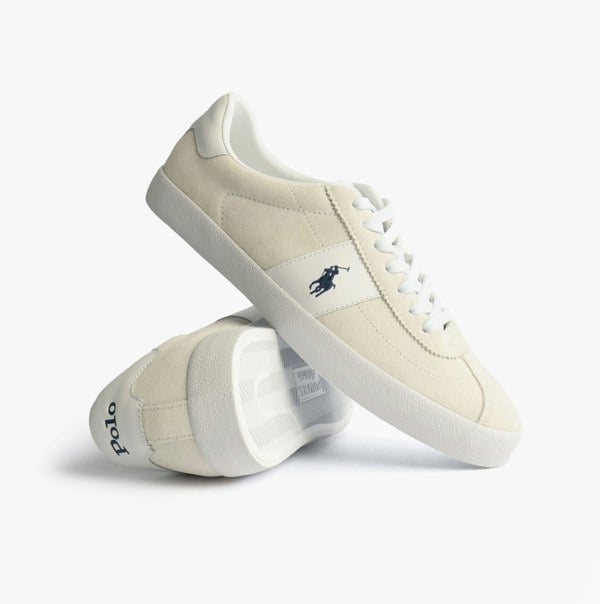 Polo Ralph Lauren COURT VLC Mens Trainers Bianco