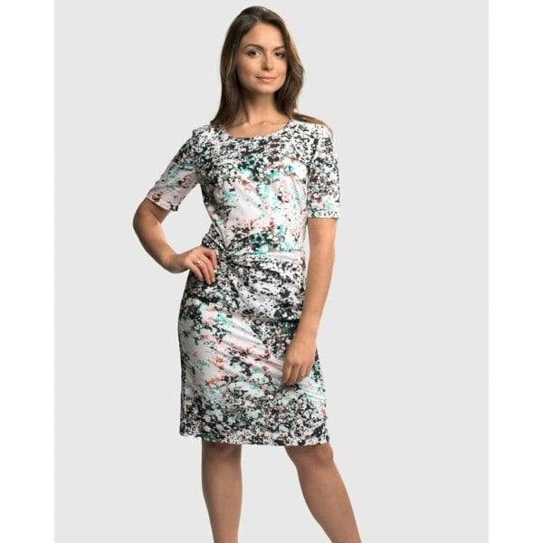 Great Plains Miquita Marble Rouched Womens Dress
