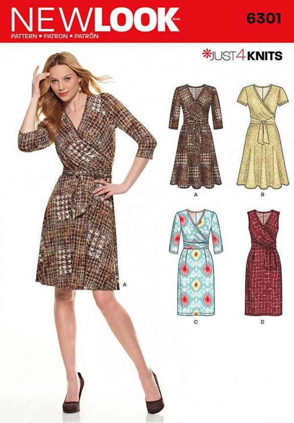 New Look Sewing Pattern 6301, Dresses for Women, A (8-10-12-14-16-18-20) - Easy