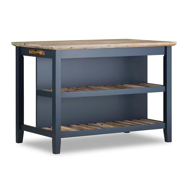 Statement Furniture Florence Breakfast Bar Kitchen Island with Shelves