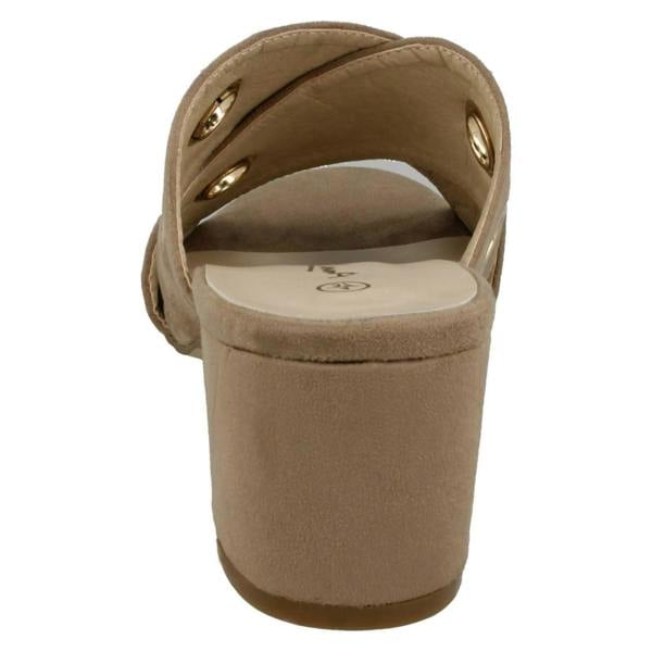 Anne Michelle Ladies Anne Michelle Mid Heel Cross Over Vamp Mules