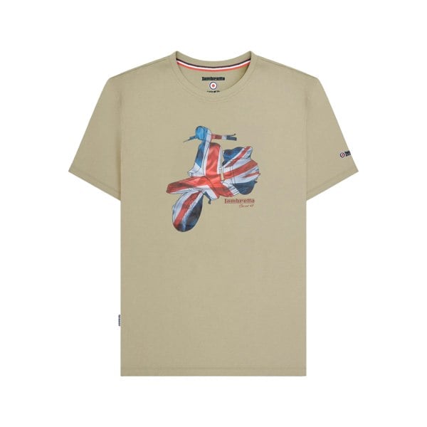 Lambretta Mens SS25 Scooter T-Shirt - Stone