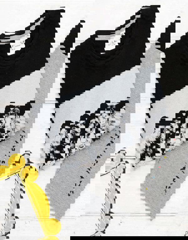 Friends Girls Black Short Sleeve Cycling Short Pyjama Set