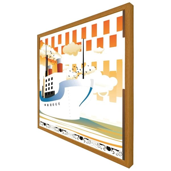 Benjamin Tate Design Art deco ship (picture Frame)