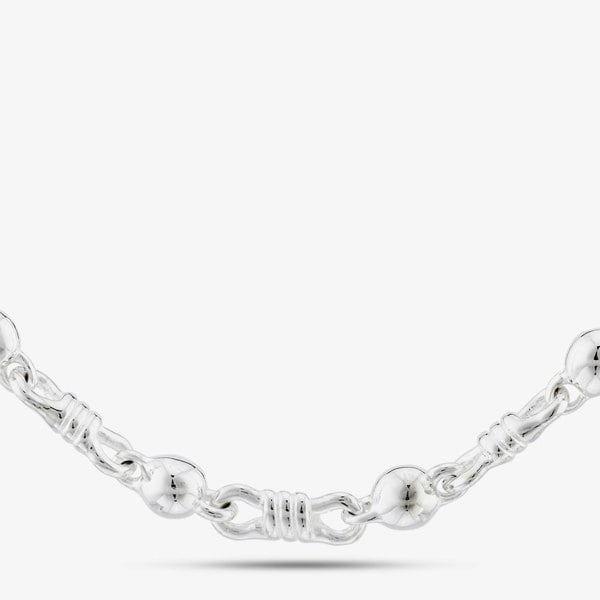 T. H. Baker Argentium Silver 18 Inch Ball And Knot Chain ARG-943026-18
