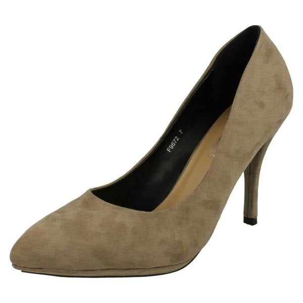 Spot On Ladies Spot On High Heel Pointed Toe Court Shoe