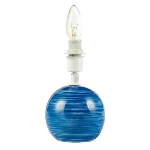 Blue and White Ceramic Gloss Table Lamp Base with Tiltable Lamp Holder Image 4