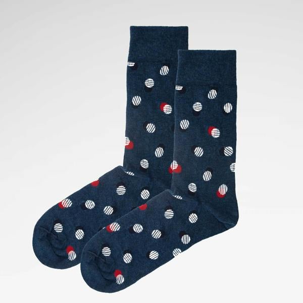 Jemsox Spot & Stripe Pattern Mens Socks – Organic Cotton