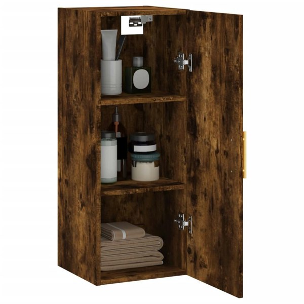 Berkfield Wall Mounted Cabinet Smoked Oak 34.5x34x90 cm