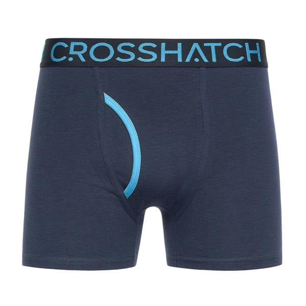 Crosshatch Mens Trioglow Boxer Shorts (Pack of 3) - Navy - 