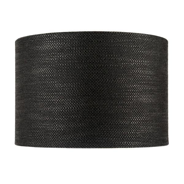 Designer Bobbled and Textured Linen Lamp Shade in Graphite Black Image 4