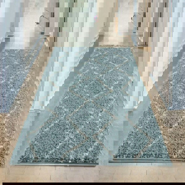 Moroccan-style thick shaggy rug, With a deep 30 mm pile, non-shedding, pet-friendly