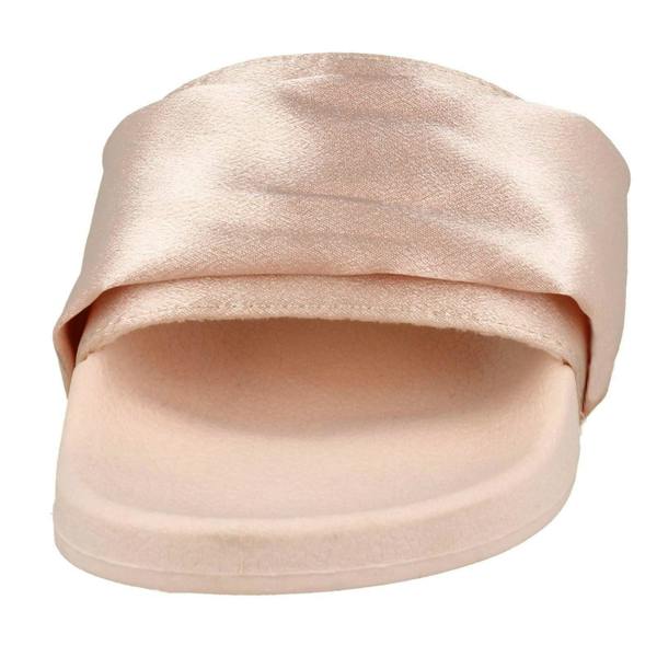Spot On Ladies Spot On Satin Slider Mules
