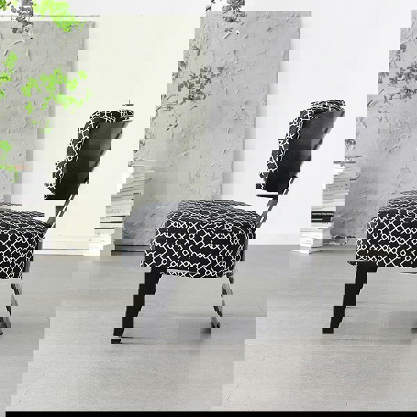 Nascimento Patterned Accent Chair, Black-Rit Concept-Rit Concept