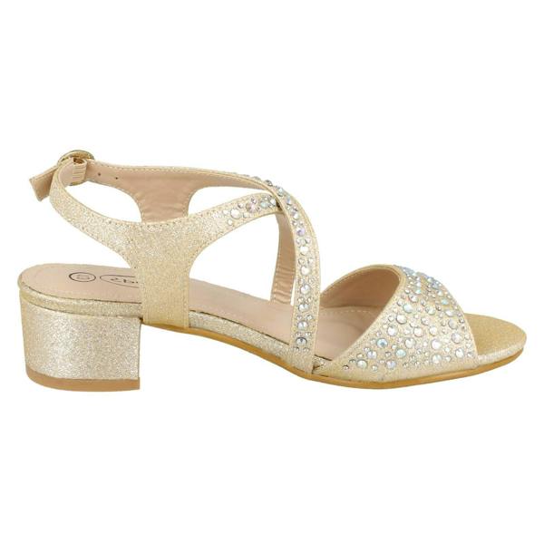 Spot On Girls Spot On Mid Heel Mule Sandals H1105
