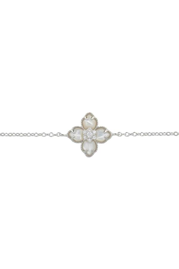 Pearl clover silver bracelet.