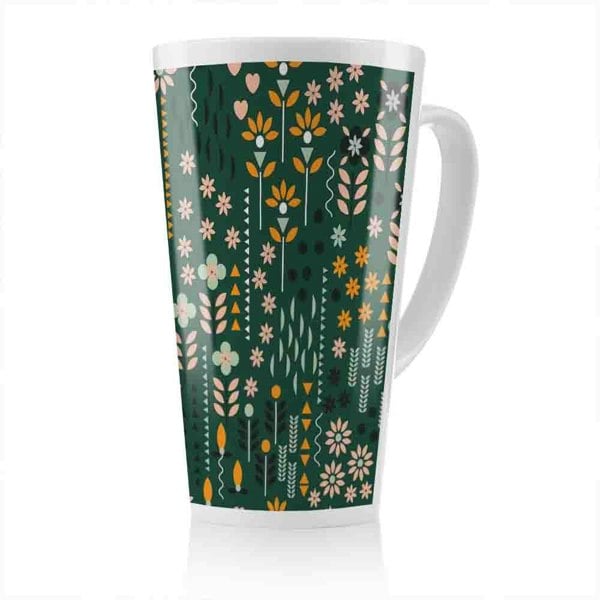 Benjamin Tate Design Selection Of Flowers Print Latte Mug