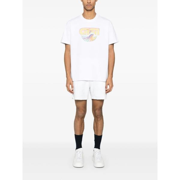 Casablanca Printed T-Shirt   in  White