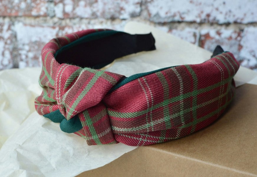 Antonia York Tartan Headband | Lucy Twisted Knot Plaid Alice Band