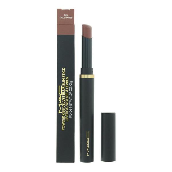MAC Powder Kiss Velvet Blur Slim Spice World Lipstick 2g