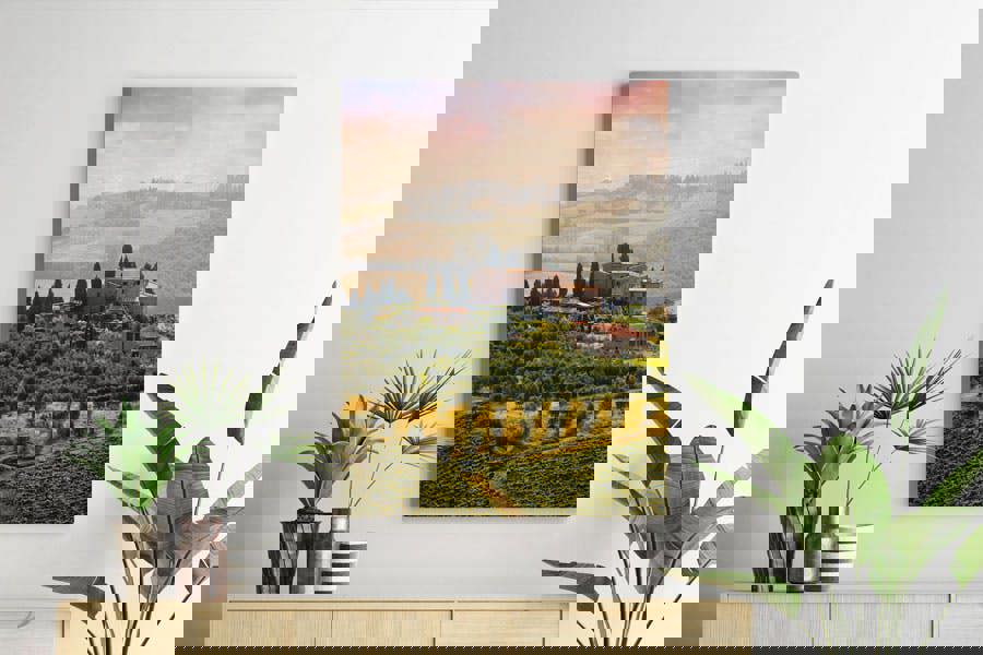 rustic villa wall art italian