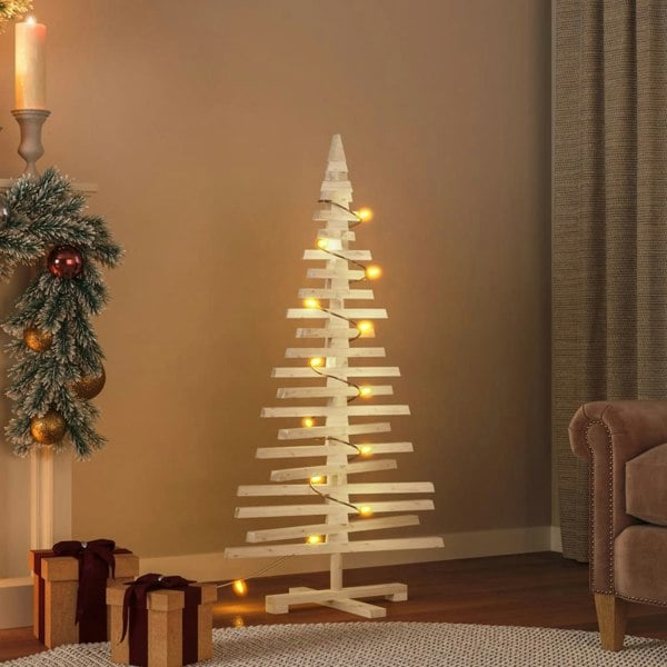 Berkfield Wooden Christmas Tree for Decoration 120 cm Solid Wood Pine