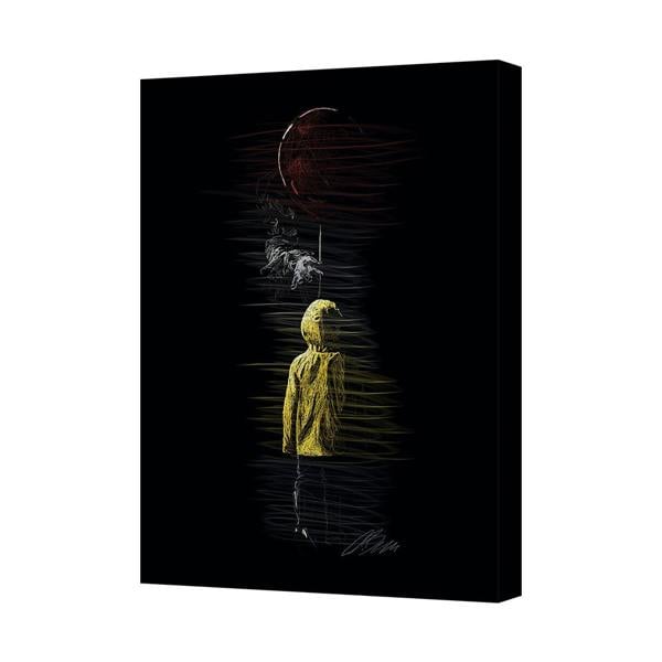 Benjamin Tate Design Canvas Print Wall Art Abstract Yellow Hooded Figure 6110
