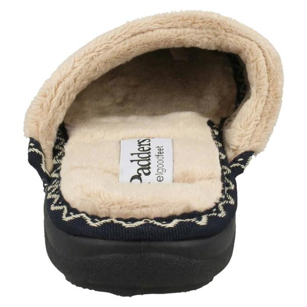 Padders Ladies Padders Wide Fitting Slipper Mules Scotty