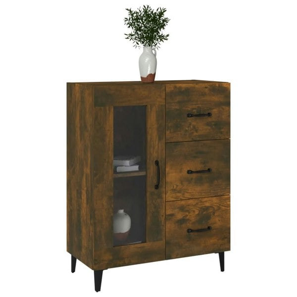 Berkfield Sideboard Smoked Oak 69.5x34x90 cm Engineered Wood