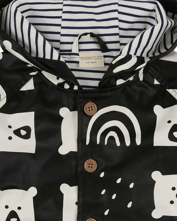 Gender-neutral organic kids raincoat